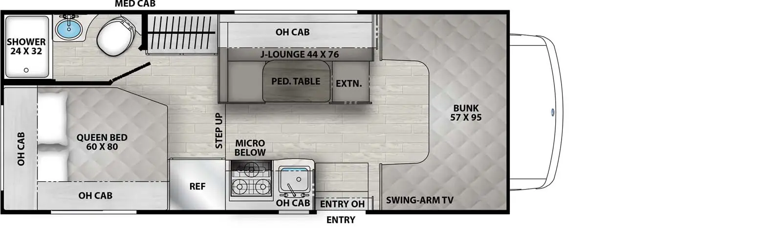 21QSS - Ford E-350 Floorplan Image